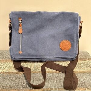 Mactso Vintage Canvas Satchel Shoulder Bookbag or Messenger Bag